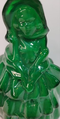 Boyd Vintage Crystal Art Glass Figurine Louise Furr Green Glass 80's - Picture 5 of 9