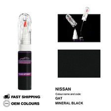 FOR NISSAN MINERAL BLACK GAT Touch Up Paint Pen Brush Fix Kit Scratch Chip Set