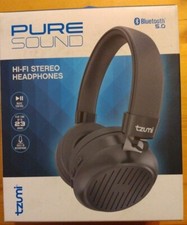 Pure Sound Hi-Fi Headphones Tzumi Bluetooth 5.0 Built In Microphone