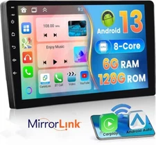 6+128GB 10.1“ 2DIN Android 13 Car Stereo Carplay GPS Navi BT WIFI IPS MP5 Radio