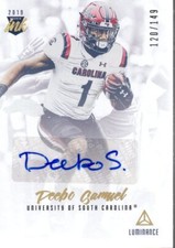 2019 Panini Luminance Rookie Ink Gold #62 Deebo Samuel Auto /149 - NM-MT