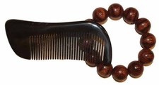 Premium Handmade S-Type Buffalo Horn Comb, 100 Natural, No Static Black 