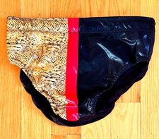 Pro Wrestling Trunks Unique Prints W. Center Stripe & Black Back Sz. 40-42 XL