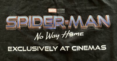 SPIDER-MAN NO WAY HOME - CINEMA STAFF PROMO T-SHIRT - M - BLACK S/S TEE - MARVEL