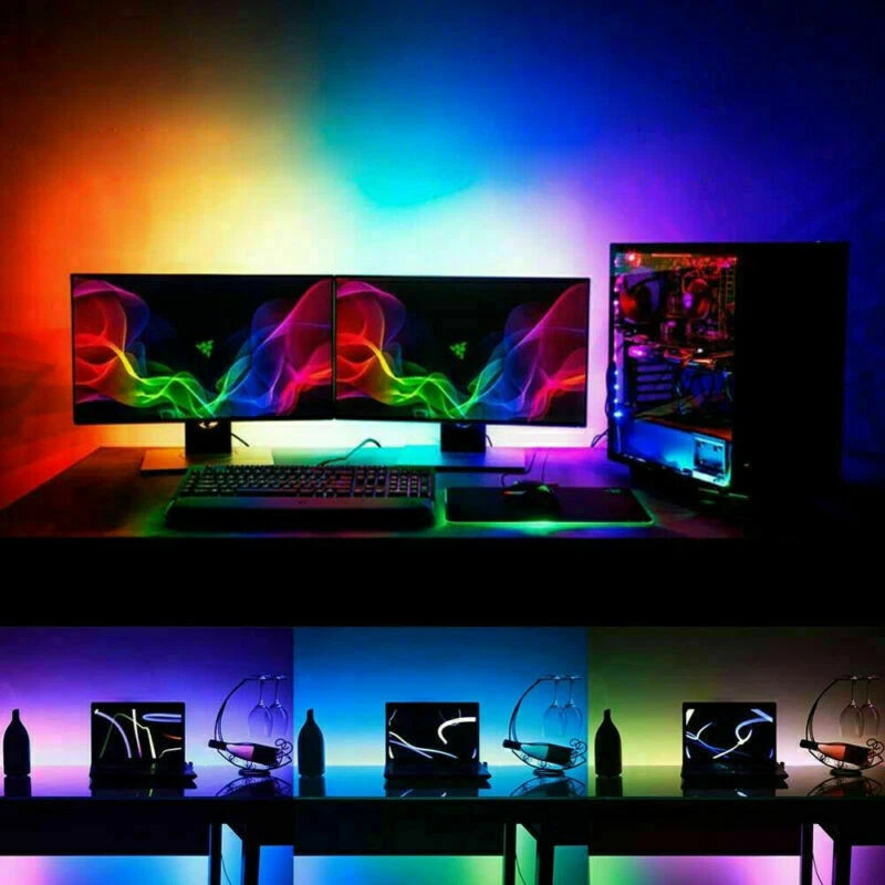 5V USB LED Band Streifen RGB 5050 Stripe Leiste Lichterkette Bluetooth APP Musik - Bild 4 von 4