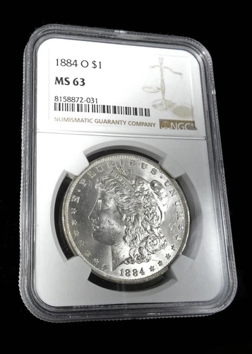 1884-O Morgan Silver Dollar.  NGC Certified MS 63 #5566