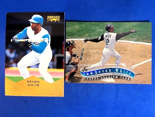 Devon White 1997 Pinnacle & 1997 Topps Stadium Club Baseball - Marlins
