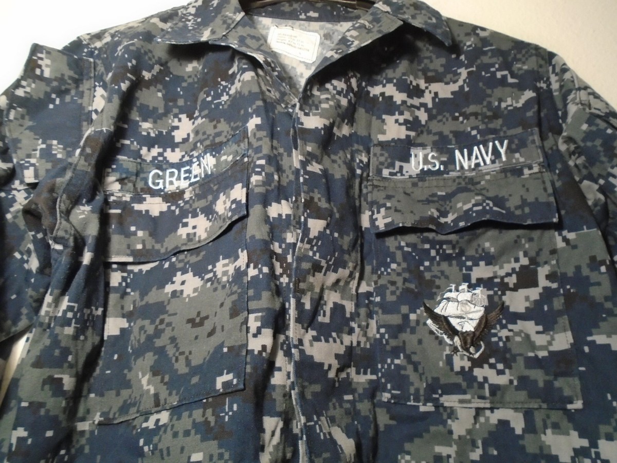 USN US Navy Working Uniform NWU Type II Coat Size 35 Regular