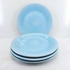 4 DINNER PLATES sky blue HOMER LAUGHLIN FIESTA WARE 10.5" NEW