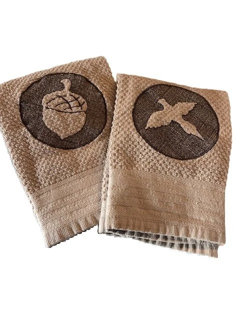 Juego de toallas de cocina rústicas, bellota, decoración faisán, toalla de cocina cabaña campo Foto 3 de 4