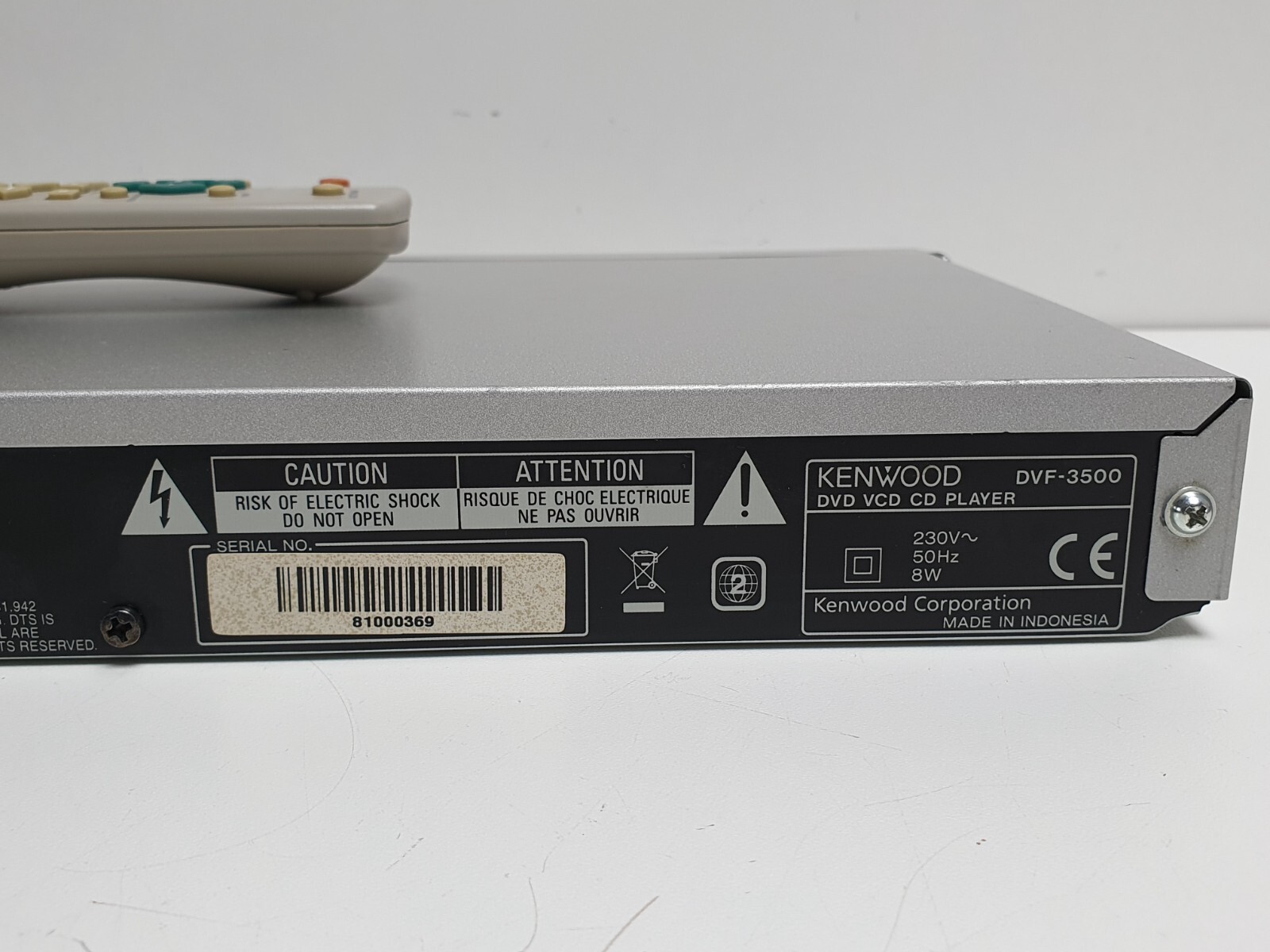 KENWOOD DVF3500 VCD DIFIX Mp3 CD DVDPlayer für TV & Audio HiFi