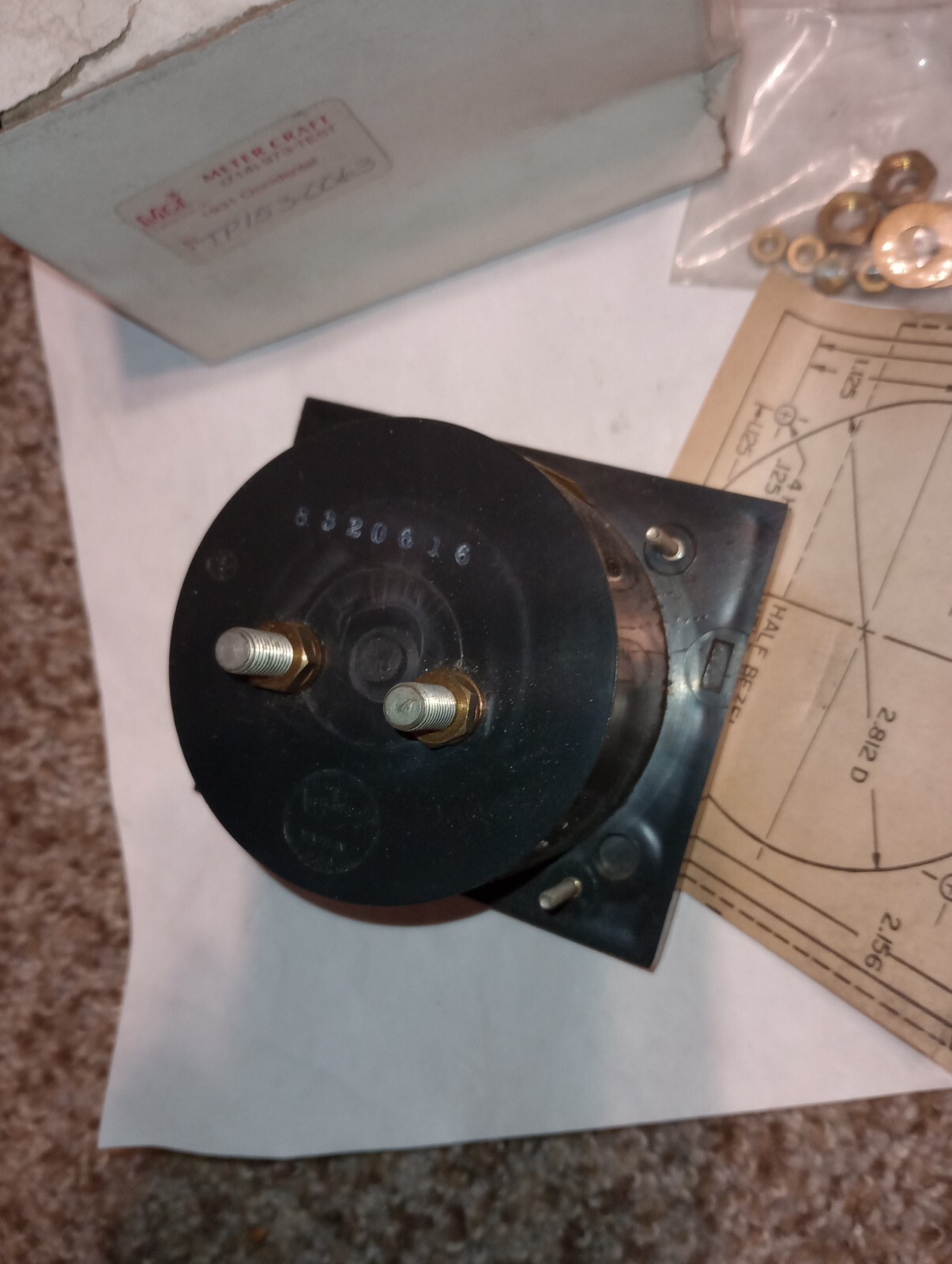 Meter Craft NEW GENUINE TRIPLETT MODEL 330-G PANEL METER 0-50 A. C. A METER CRAFT ...