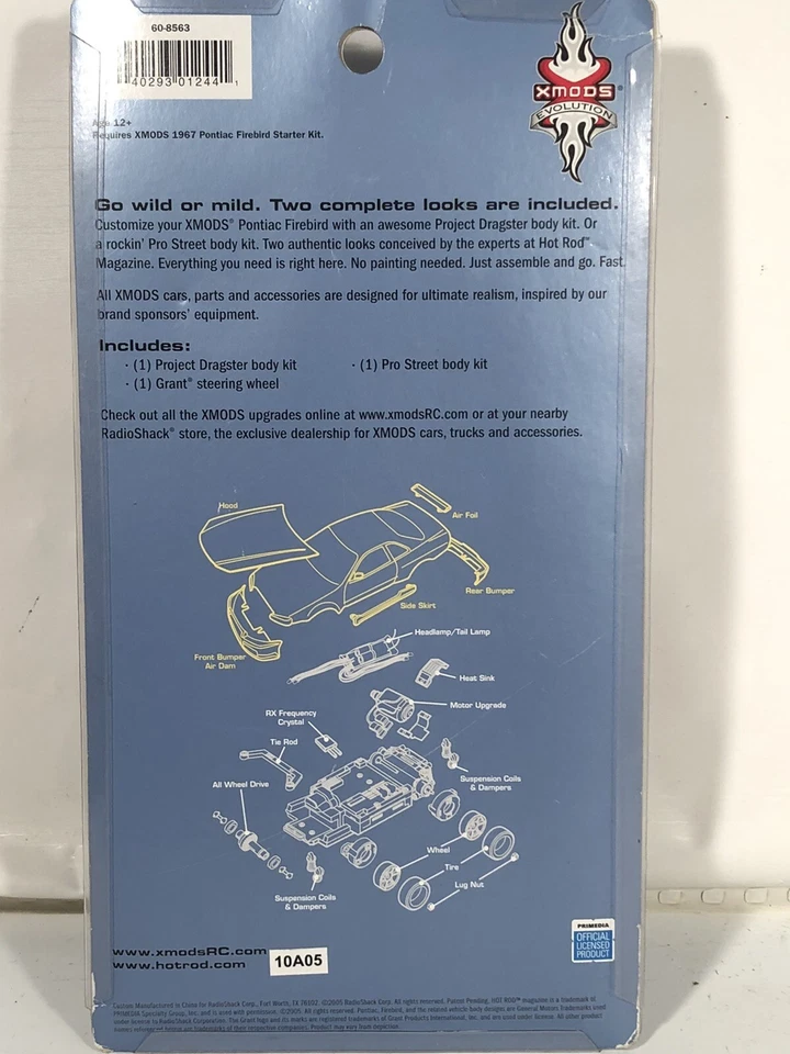 Vintage Radio Shack Xmods Evolution Hot Rod 1967 Pontiac Firebird Body Kit - Image 4 of 4