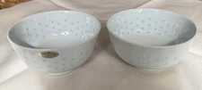 Pair porcelain Rice bowls  Crystal glaze 4.5”D, NEW