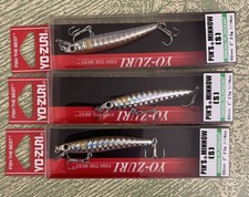 3 Yo-Zuri Pin’s Minnow F1164-M44 Sinking 1/16oz Baby Bass Lures