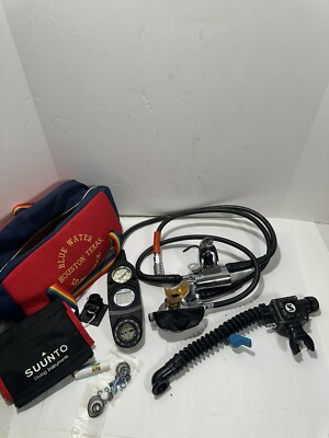 SUUNTO SEAQUEST Scuba, 3 Gauge Compass  REGULATOR & Whistle Air Source UNTESTED
