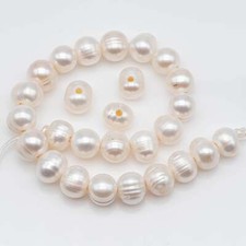 9-10mm Large Hole Freshwater Pearls in 8 inch Strand