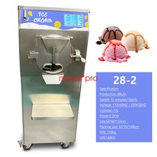 Batch Freezer Ice Cream Machine Hard Gelato 64L/H 5in Touch Control Panel By Sea