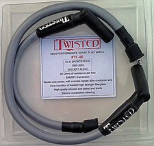 Twisted 12mm Spark Plug Wires Harley Sportster Hugger Xl Xlh 883 1200 85-03 Twisted 12mm Spark Plug Wires Harley Sportster Hugger Xl Xlh 883 1200 85-03