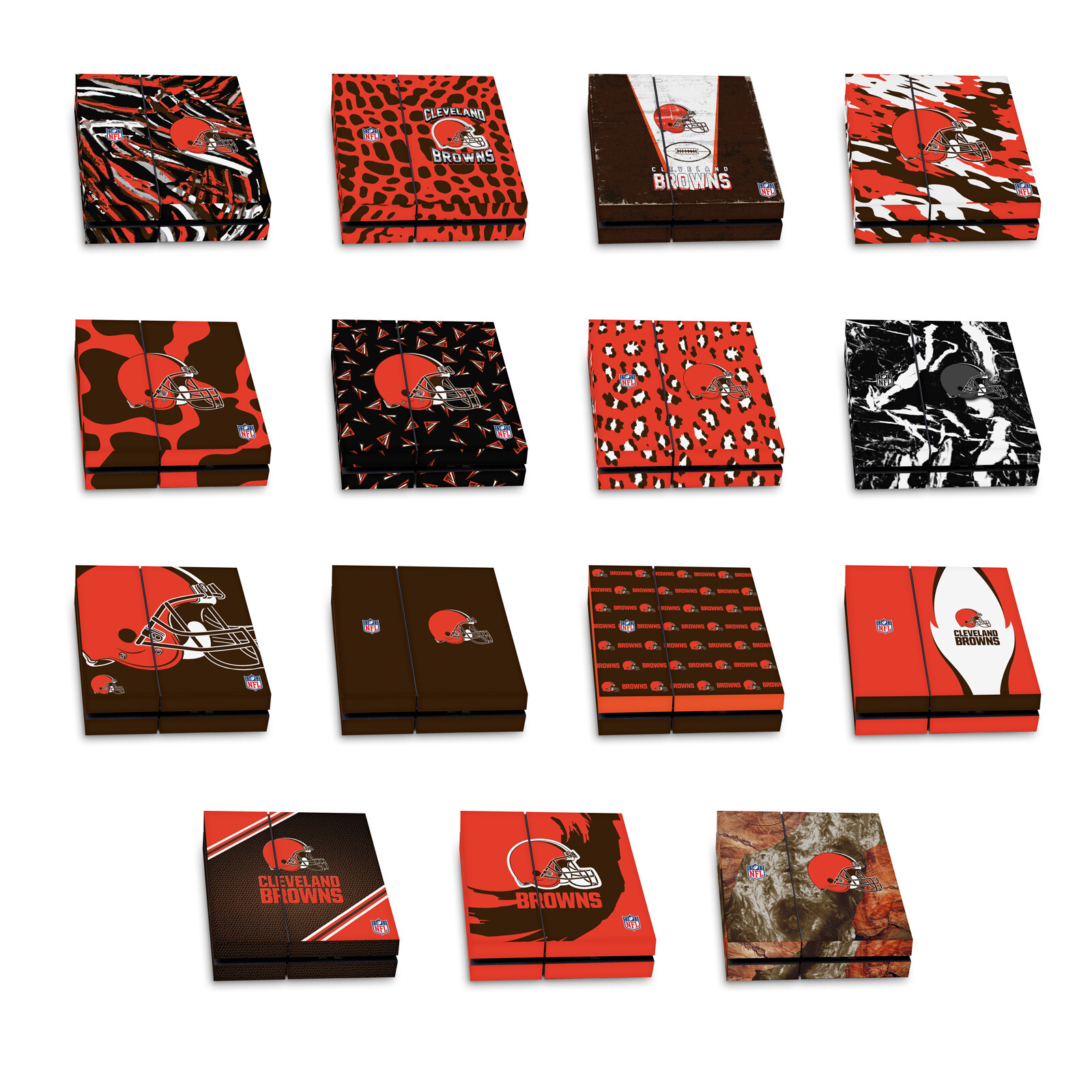 OFFICIAL NFL CLEVELAND BROWNS VINYL STICKER SKIN DECAL FOR SONY PS4 CONSOLE