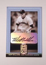 2005 Matt Williams Donruss Greats  Gold Holofoil Signature Autograph Auto #57
