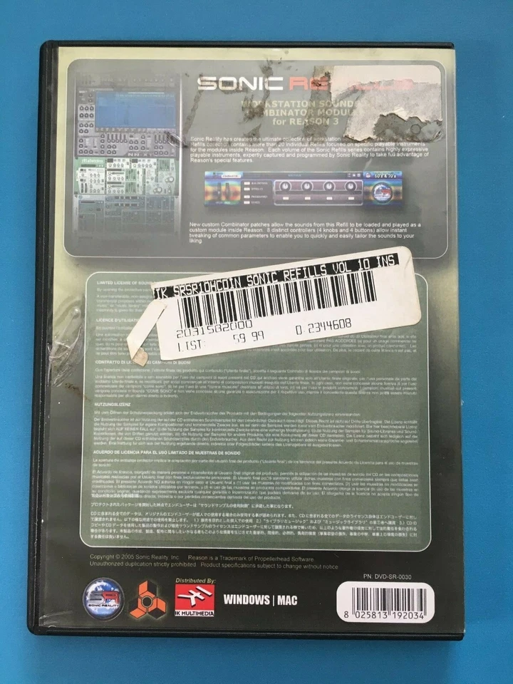 Sonic Reality Sonic Refill Vol 10 Instrument's of the 60's & 70's Used DVD - Image 4 of 4