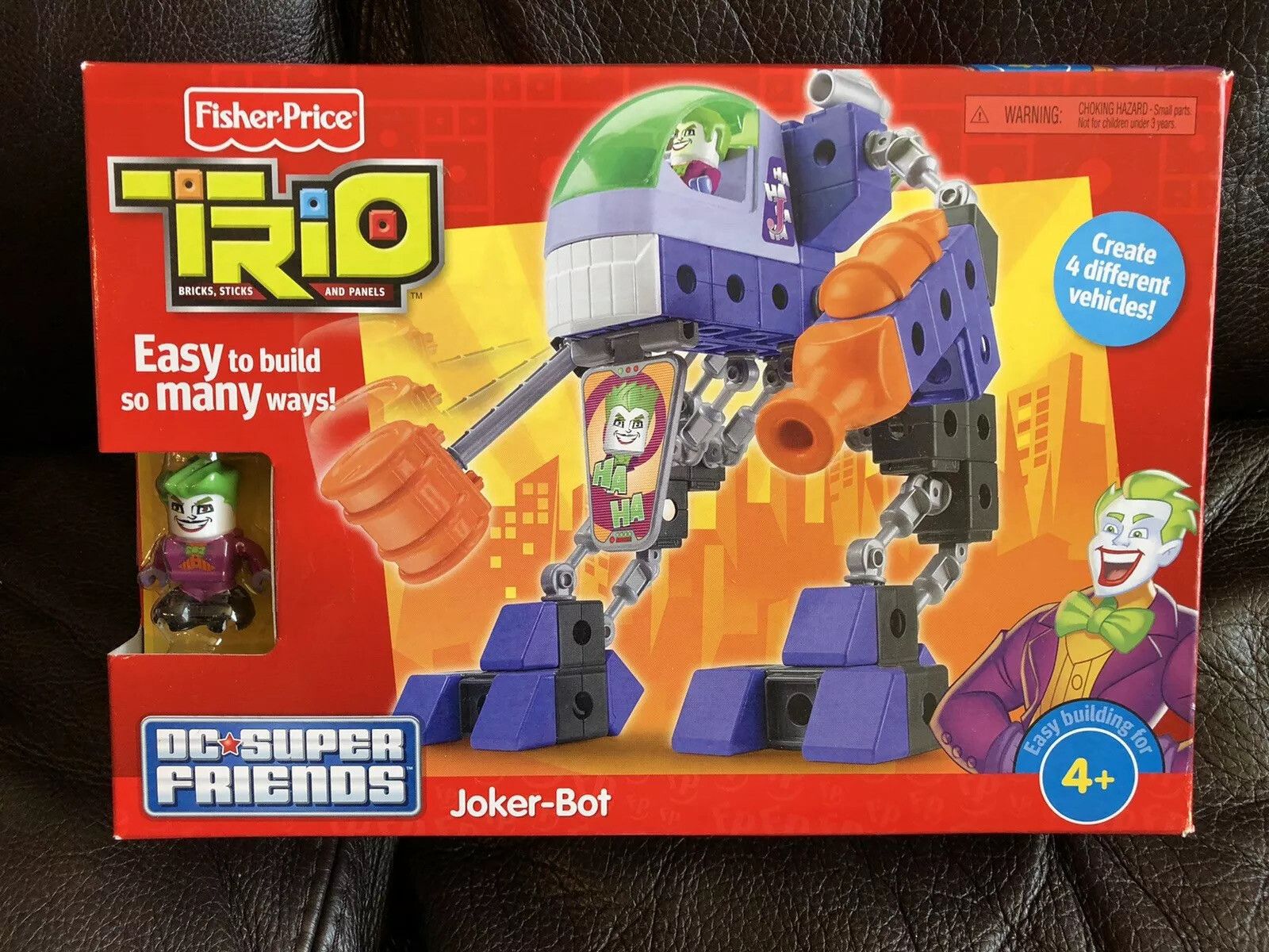 Fisher Price Trio DC Super Friends Joker Bot Vehicle Bricks Sticks Panels 2010