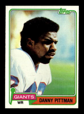 1981 Topps #206 Danny Pittman New York Giants Rookie RC NM Football Card *H571