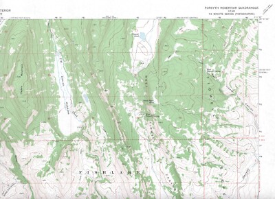 Forsyth Reservoir Quadrangle Utah 1976 USGS Topo Map 7.5 Minute Topographic