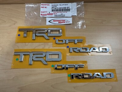 2023-2025 SEQUOIA TRD OFF ROAD EMBLEM SET CHROME GENUINE TOYOTA PT413-0C230-01