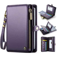 Passport Holder for Travel, Passport Case Wallet With Strap Wristlet and Zipper