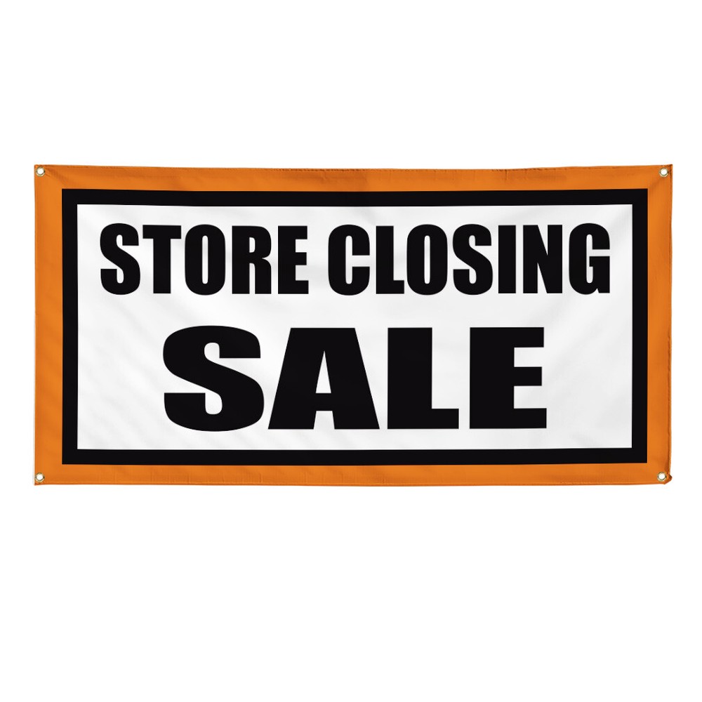 Vinyl Banner Multiple Sizes Store Closing Sale Promotion Business Business Sales