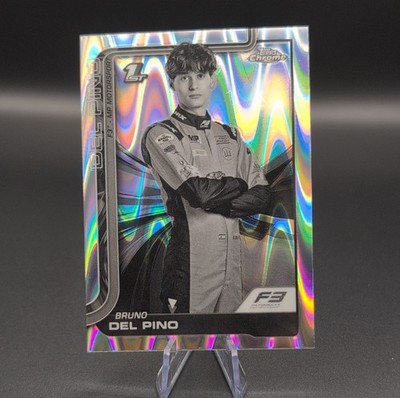 Topps 2025 Chrome Formula 3 Black & White RayWave Bruno Del Pino Rookie #50