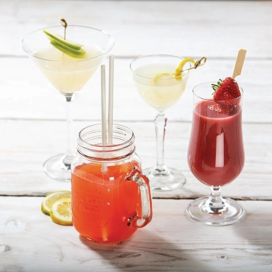 6x Squall Glass 340ml Olympia Cocktail Hurricane Bar Pina Colada Poco Grande