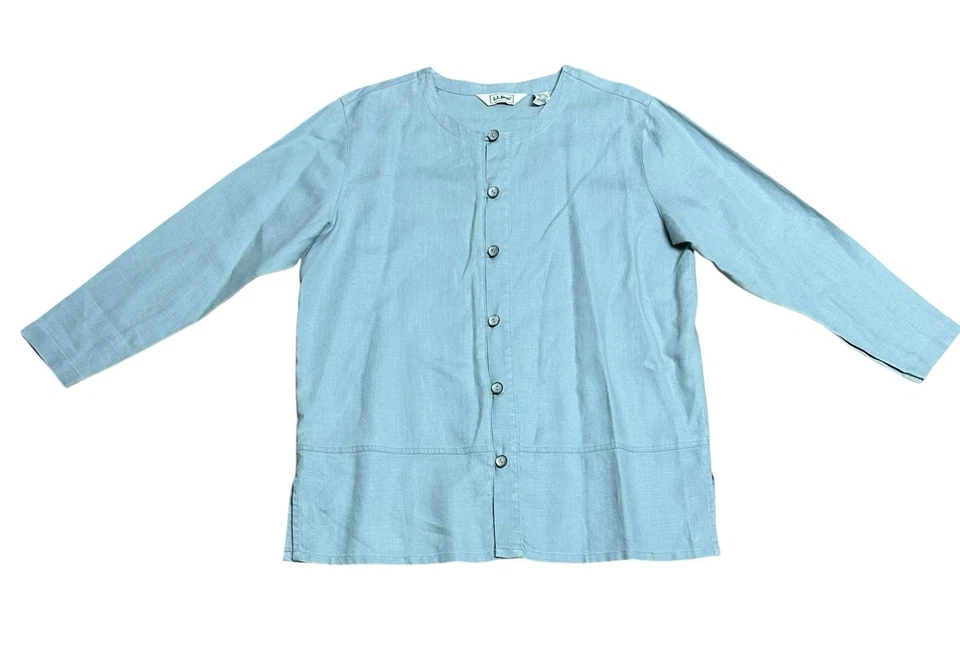 Traje Falda L L Bean Vintage Para Mujer 2 Piezas Talla Grande Azul Claro Manga Larga Foto 2 de 4