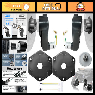 2-Pack 24V High Torque RS555 Motors Gearbox Upgrade for Power Wheels & Ride-On T