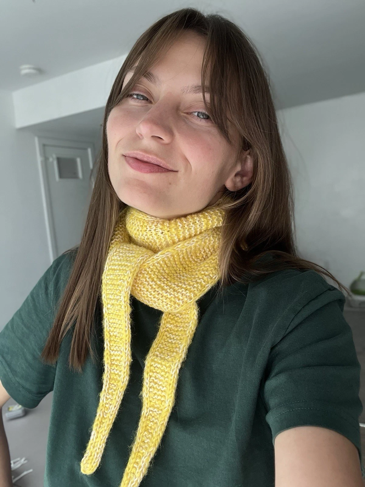 Hand-Knitted Cashmere & Mohair Scarf handmade one size