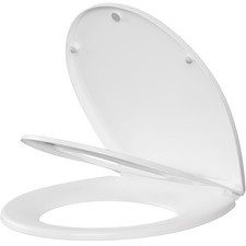 Round Toilet Seat with Built-In Toddler Seat PP Potty Training Toilet Seat Cover