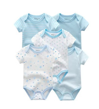 5 Pcs/Lot Four Seasons Fashion Cartoon Short Sleeve Baby Boy Girl Bodysuits A