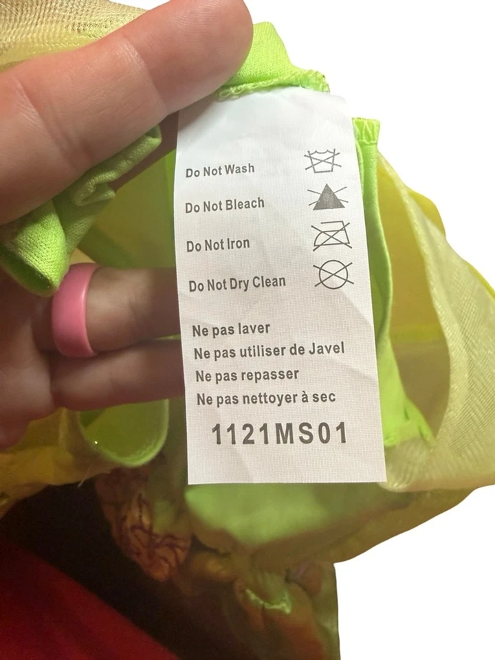 Girls Disney Princess Tiana Halloween Costume One Size Green Yellow - Image 4 of 4