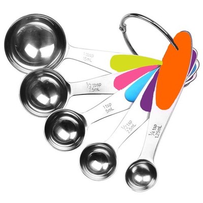 stainless Steel Measuring Spoons 5 Piece Stackable Set Measuring Set For Cooking