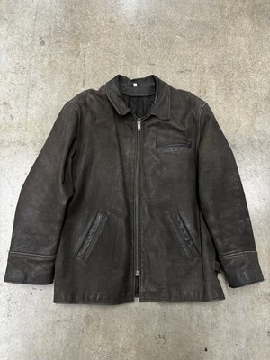 Collection Echtes Leder Men s  Faded Black Leather Jacket  XXL