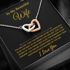 To My Wife Necklace, Christmas Gifts For Women, Anniversary Gift For Wife