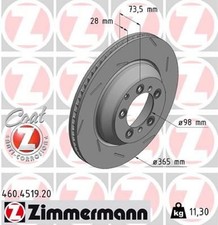 2x Bremsscheibe Zimmermann 460.4519.20 2 Bremsscheiben für Porsche