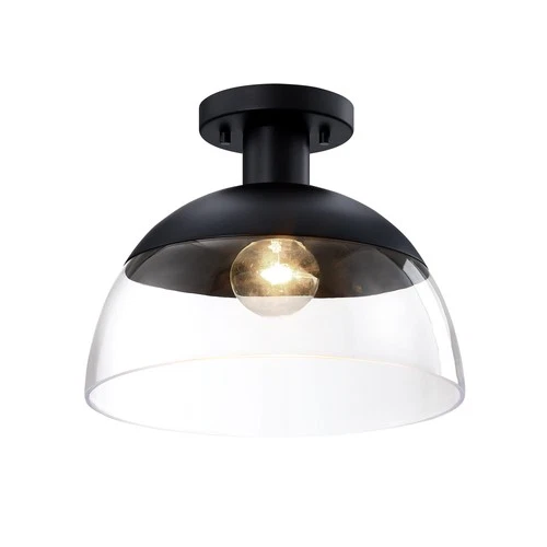 Designers Fountain D308M-SF Rey 13"W Semi-flush Ceiling Fixture - Black - Picture 2 of 7