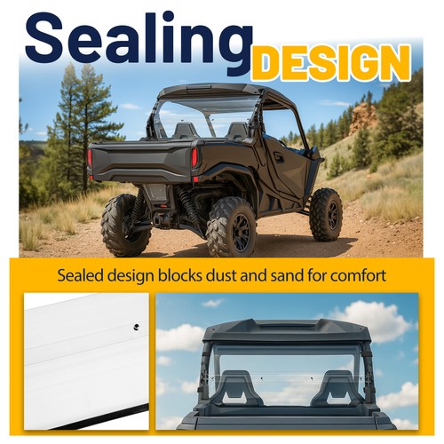 Clear Rear Windshield for Can-Am Commander 700/1000R DPS XT 2021-2025 2022 ATV - Picture 5 of 24