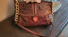 VINTAGE BRAHMIN TRUFFLE BOULEVARD SHOULDER BAG WALLET