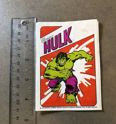 1979 Vintage The Incredible Hulk Marvel Comics Group Sticker