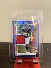 Jayden Higgins 2025 Panini Optic #RPBH-JHS Rookie Phenoms Blue Hyper Prizm Patch