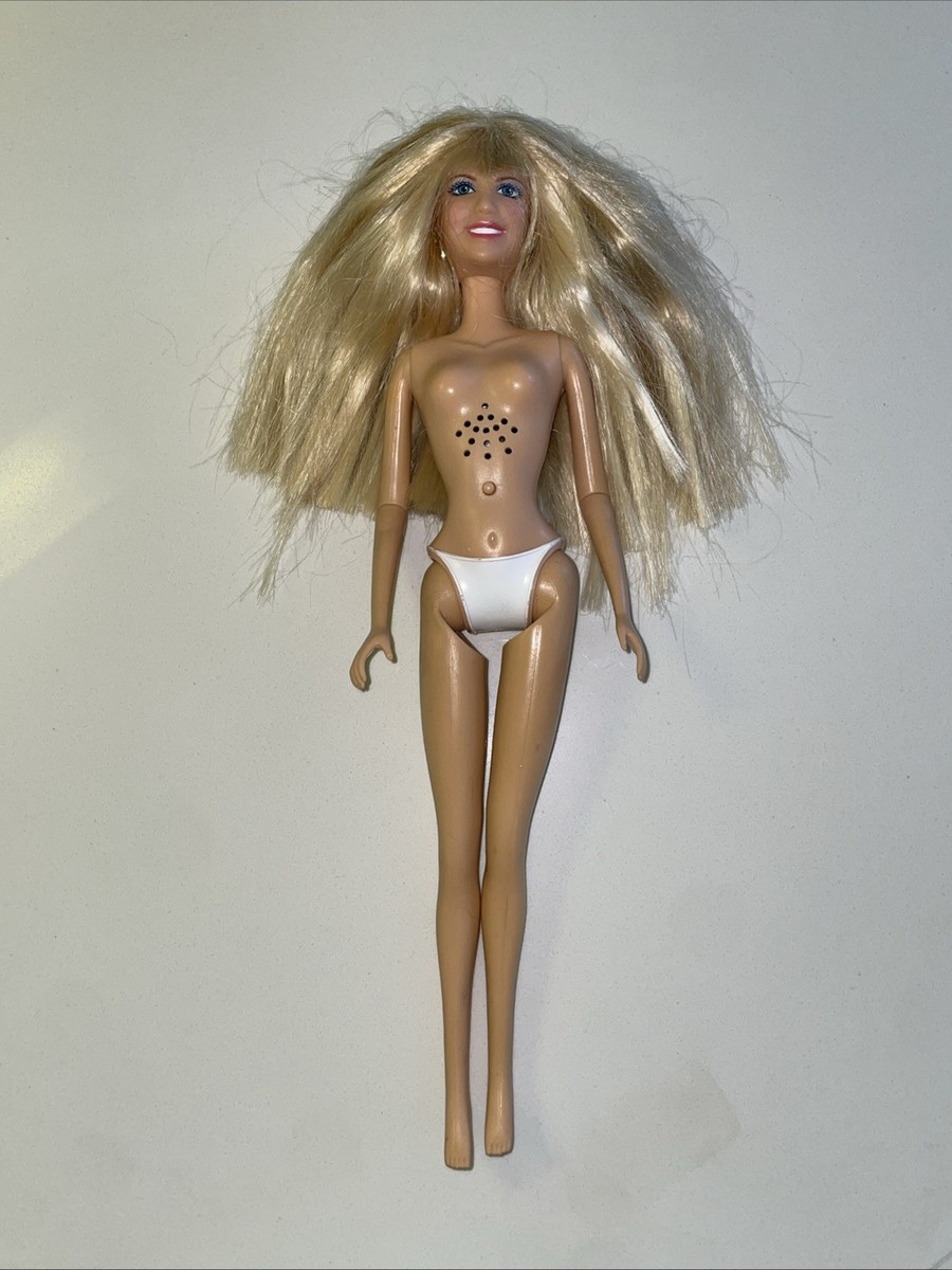 2007 Mattel Singing Hannah Montana Barbie Doll Works Blonde Blue